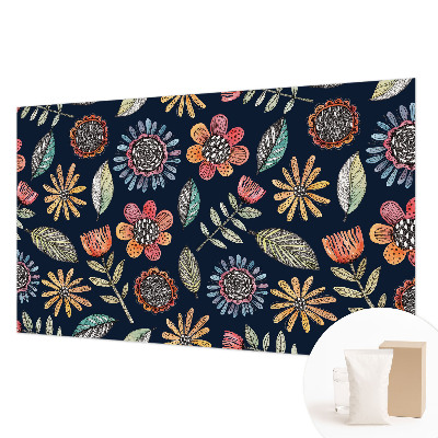 Fotomural decorativo para cabecero de cama con mosaico floral