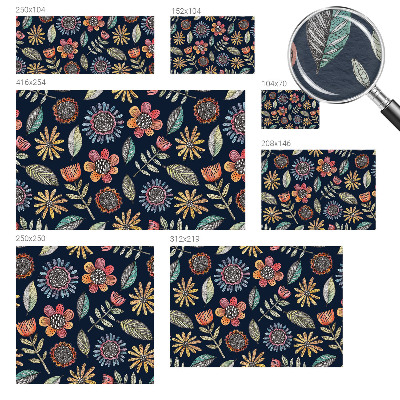 Fotomural decorativo para cabecero de cama con mosaico floral