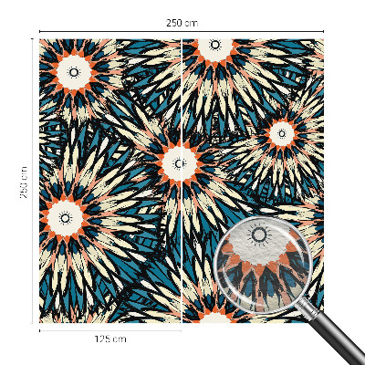 Mural de pared con estampado hermoso con un motivo de energía floral