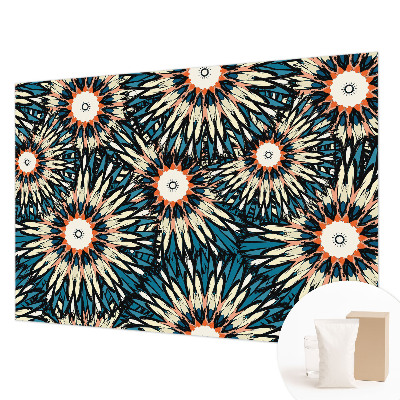 Mural de pared con estampado hermoso con un motivo de energía floral