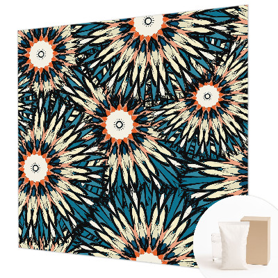 Mural de pared con estampado hermoso con un motivo de energía floral
