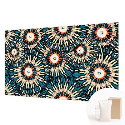 Mural de pared con estampado hermoso con un motivo de energía floral