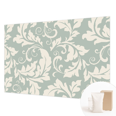 Papel mural con patrón decorativo con hojas decorativas
