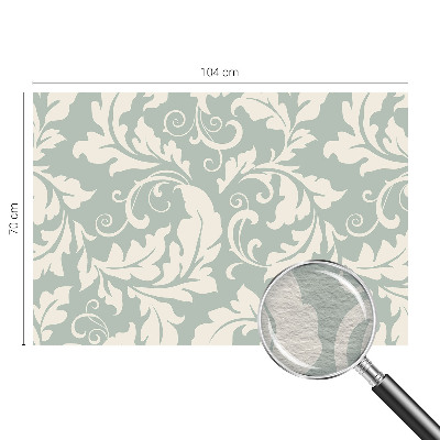 Papel mural con patrón decorativo con hojas decorativas