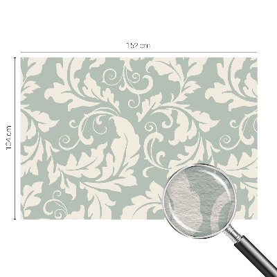 Papel mural con patrón decorativo con hojas decorativas