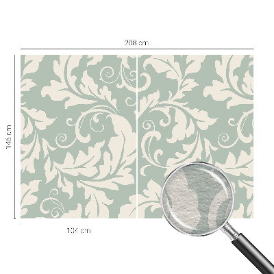 Papel mural con patrón decorativo con hojas decorativas