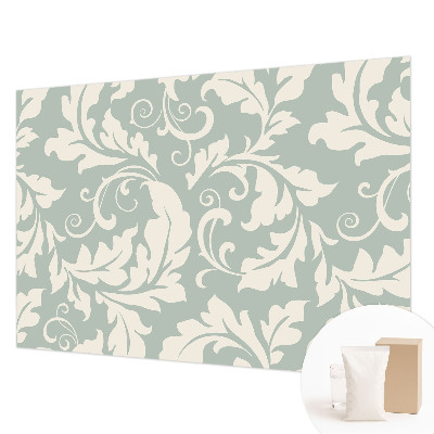 Papel mural con patrón decorativo con hojas decorativas