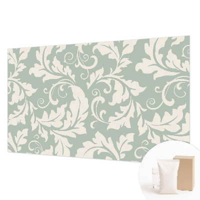 Papel mural con patrón decorativo con hojas decorativas