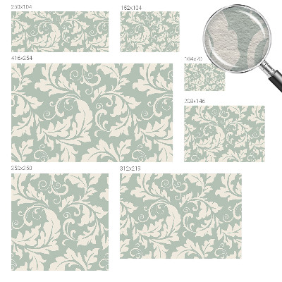 Papel mural con patrón decorativo con hojas decorativas