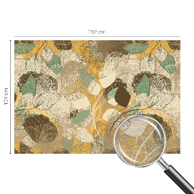 Papel mural texturado decorativo con diseño de motivos vegetales