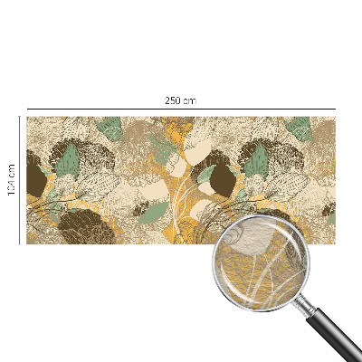 Papel mural texturado decorativo con diseño de motivos vegetales