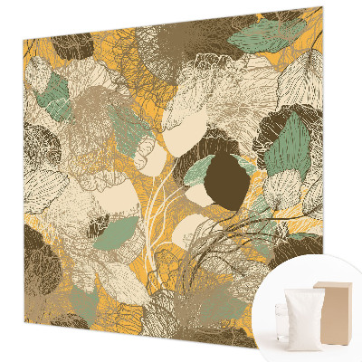 Papel mural texturado decorativo con diseño de motivos vegetales