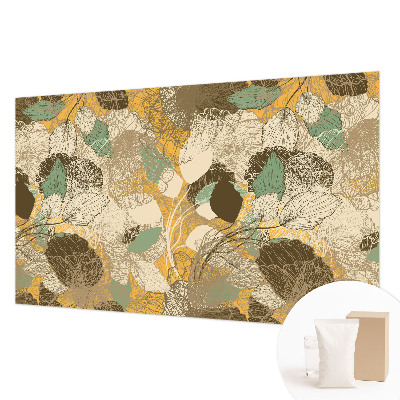 Papel mural texturado decorativo con diseño de motivos vegetales