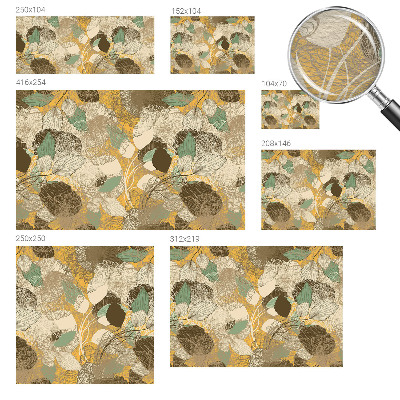 Papel mural texturado decorativo con diseño de motivos vegetales
