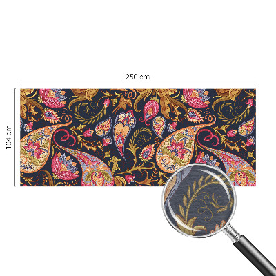 Mural decorativo con diseño paisley colorido