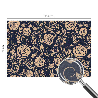 Papel mural con patrón decorativo con diseño de flores románticas