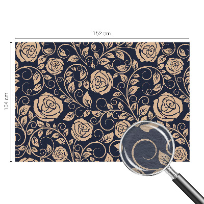 Papel mural con patrón decorativo con diseño de flores románticas
