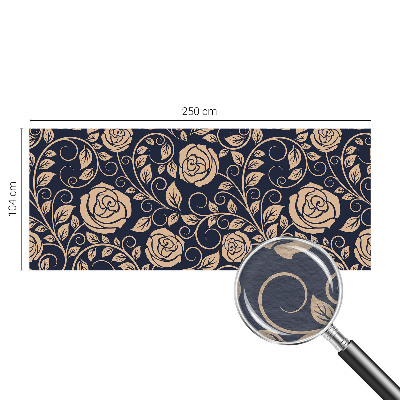 Papel mural con patrón decorativo con diseño de flores románticas