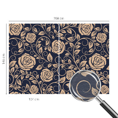 Papel mural con patrón decorativo con diseño de flores románticas