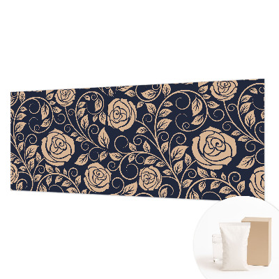 Papel mural con patrón decorativo con diseño de flores románticas