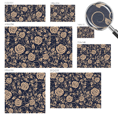 Papel mural con patrón decorativo con diseño de flores románticas