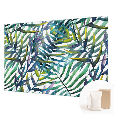 Fotomural decorativo para cabecero de cama con motivo de vegetación exótica