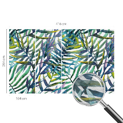 Fotomural decorativo para cabecero de cama con motivo de vegetación exótica