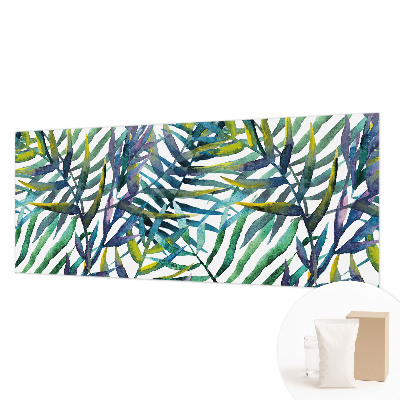 Fotomural decorativo para cabecero de cama con motivo de vegetación exótica