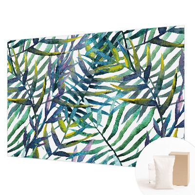Fotomural decorativo para cabecero de cama con motivo de vegetación exótica