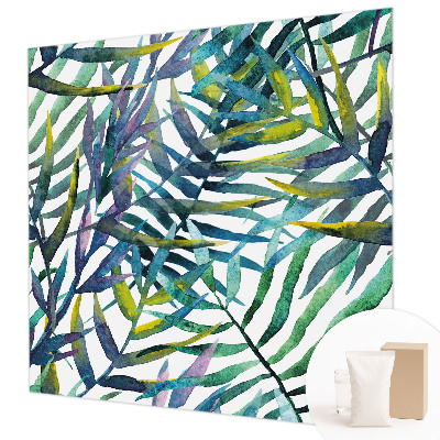 Fotomural decorativo para cabecero de cama con motivo de vegetación exótica