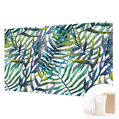 Fotomural decorativo para cabecero de cama con motivo de vegetación exótica
