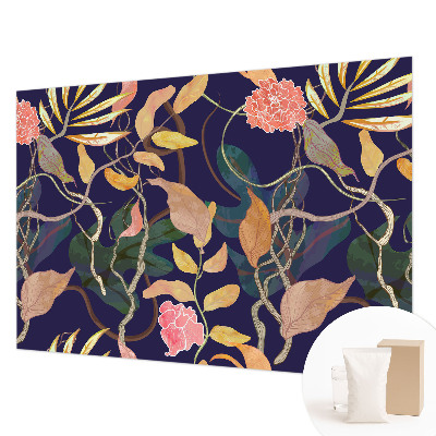 Mural de pared con estampado hermoso con motivo vegetal que aporta elegancia