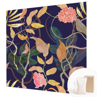 Mural de pared con estampado hermoso con motivo vegetal que aporta elegancia