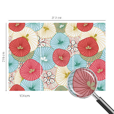 Papel mural texturado decorativo con estampado floral