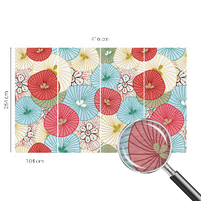 Papel mural texturado decorativo con estampado floral
