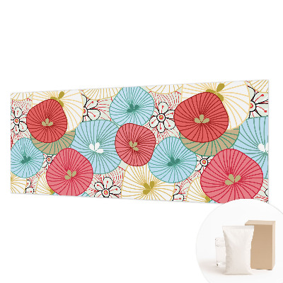 Papel mural texturado decorativo con estampado floral