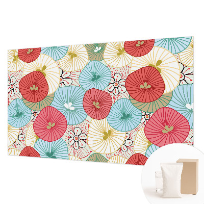 Papel mural texturado decorativo con estampado floral