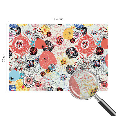Fotomural decorativo para cabecero de cama con diseño de flores coloridas