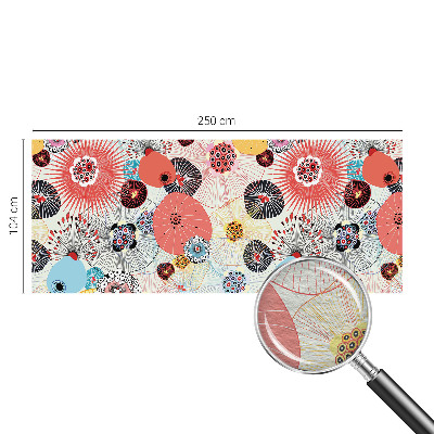 Fotomural decorativo para cabecero de cama con diseño de flores coloridas