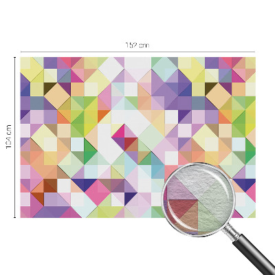 Mural decorativo con formas coloridas