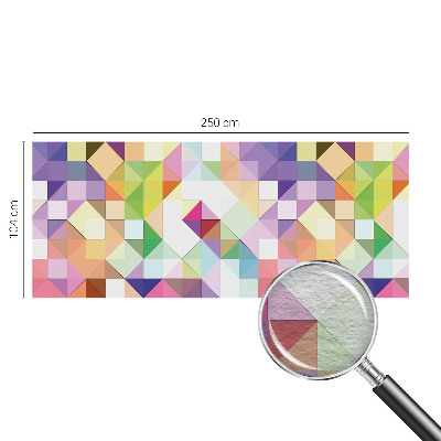 Mural decorativo con formas coloridas