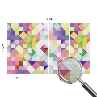Mural decorativo con formas coloridas