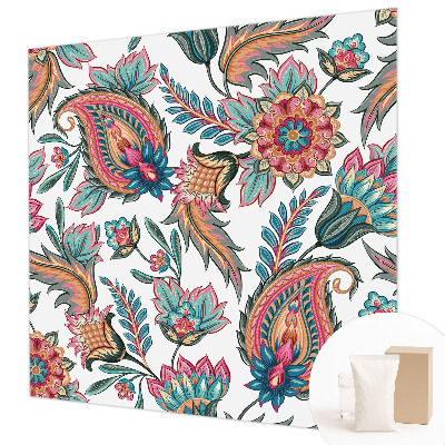 Mural de pared con estampado hermoso con un patrón de inspiración oriental