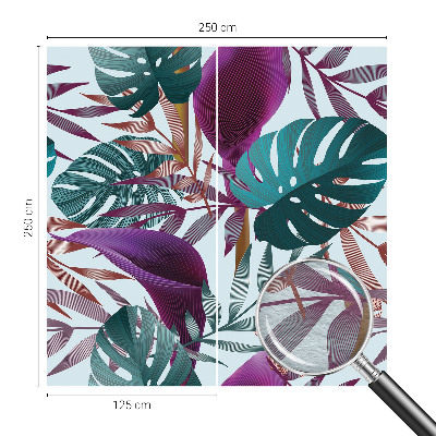 Papel mural con patrón decorativo con composición de motivo tropical