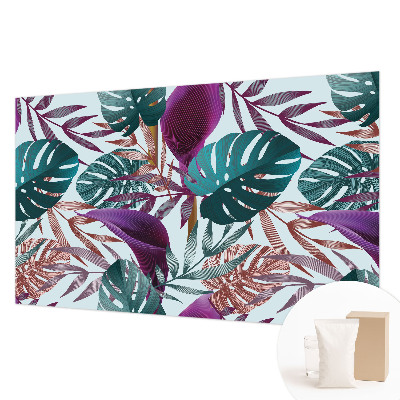 Papel mural con patrón decorativo con composición de motivo tropical