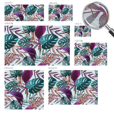 Papel mural con patrón decorativo con composición de motivo tropical