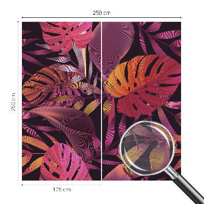 Papel mural texturado decorativo con motivo de hojas exóticas