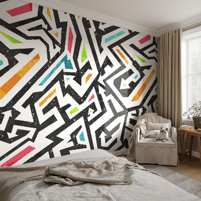 Fotomural decorativo para cabecero de cama con mosaico abstracto