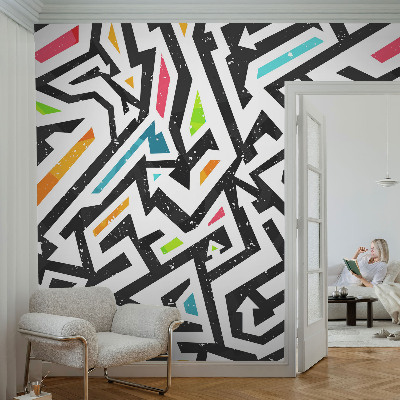 Fotomural decorativo para cabecero de cama con mosaico abstracto