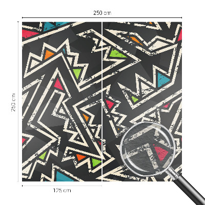 Mural decorativo con diseño de geometría energética